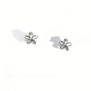 Sterling Silver Petite Mini Sized Flower Stud Earrings